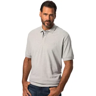 JP 1880 Herren, Bauchfit, 1/2 Poloshirt, grau Melange, 3XL