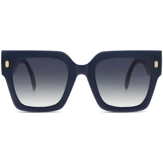 SOJOS Sonnenbrille Damen Groß Vintage Retro Quadratisch Cateye Rahmen UV400 Schutz Klassische Outdoor Moderne eckig Übergroß Sonnenbrillen SJ2194 mit C8 Milchig Blau/Milchig Rot Rahmen