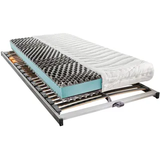 Sleeptex Matratzenset , Holz , 2-teilig , H2 , Höhe ca. 21 cm , 90x200 cm , Härtegradauswahl, Über- und Sondergrößen erhältlich, Bezug abnehmbar/waschbar, Ober- und Unterseite versteppt, für Hausstauballergiker geeignet, wendbar, klimatisierte Belüftungskanäle, optimale Belüftung, für verstellbare Lattenroste geeignet, mit Aloe Vera, atmungsaktiv, schadstoffgeprüft, Massagewirkung, alternative Größen erhältlich, Bezug rundum abnehmbar , Schlafzimmer, Matratzensets