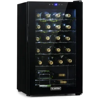Klarstein Shiraz 24 Uno Weinkühlschrank 63l 24Fl Touch-Bedienfeld 5-18°C Schwarz