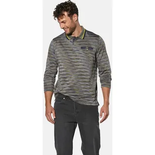 Langarm-Poloshirt BABISTA "Langarm-Poloshirt VANDOR", Herren, Gr. M, grün (oliv melange), Obermaterial: 62% Baumwolle CO. 38% Polyester COOLMAX PES(Coolmax)., Shirts Langarm-Poloshirt