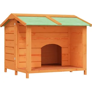 vidaXL Hundehütte Braun 96x87x80,5 cm Massivholz Kiefer - Braun