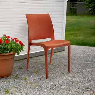 Dmora Miranda Gartenstuhl 54 x 46 x 80 cm Rot