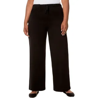 Ulla Popken Damen Marlenehose Hosen, Schwarz, 58/60