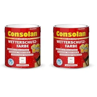 Consolan Wetterschutzfarbe Weiß 2,5 l