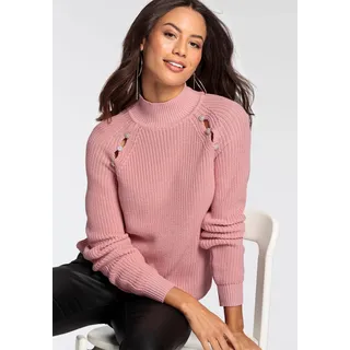 MELROSE Stehkragenpullover Rosa 36