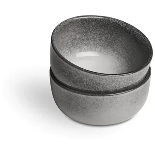 Springlane Schale klein Misty Cliff 2er-Set, Steingut, Grau