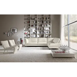 Prianera Couch Ecksofa Wohnzimmer Design Leder Modern L-Form Möbel Luxus Sofas - Weiß