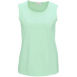 Trägertop GOLDNER "Kurzgröße Gepflegtes Top in formstabiler Ware", Damen, Gr. 24, grün (mintgrün), Obermaterial: 82% Polyester PES. 18% Elasthan EL., Rundhals, Sonstiges, Tops Trägertop, ohne
