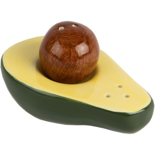 Fisura - Original Salz- und Pfefferstreuer Salz- und Pfefferset für den Tisch in Form eines Kaktus. Satz Salz- und Pfefferstreuer aus Keramik. (Avocado, grün)