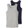 Jungen Nkmtank Top 2p Noos Unterhemd Grey Melange Pack w Dark Sapphire 104 EU