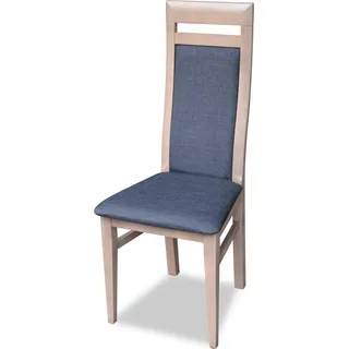Wohnzimmer Stuhl Design Esszimmer Holz Stühle Polster ohne Armlehne Neu - Beige