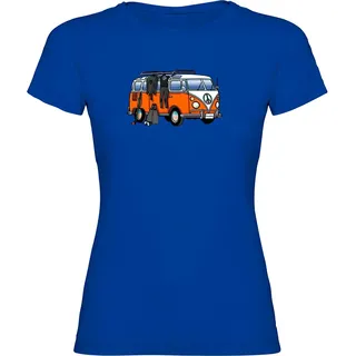 Kruskis Hippie Van Spearfish Damen T-shirt Mit Kurzen Ärmeln - Royal Blue - M