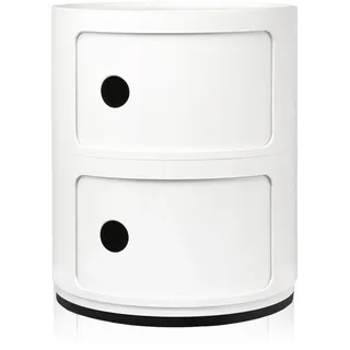 Kartell Componibili Recycled, Container 2-fächer, Mattweiß