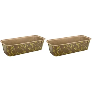 Städter 903722 Einweg Kastenform Maxi, 6-er Set, Pappe, braun/gold, 23 x 11 x 8 cm (Packung mit 2)