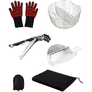 Cecotec Grillbesteck-Set aus Edelstahl DragonPack 4600 L. Vielseitiges Grillzubehör, inklusive Präzisionszange, Schutzhülle und widerstandsfähigem Kohlekorb.