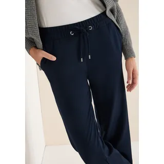 Cecil Stoffhose "Style NEELE" Elastischer Bund mit Tunnelzug, universal blau
