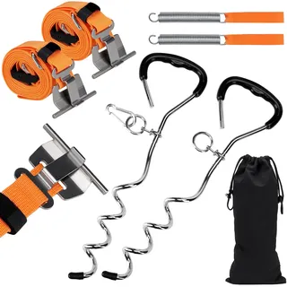 Verbessert Wetterfeste Sturmband markise Set für Thule Omnistor& Fiamma,Sturmbänder für markisen Sturmsicherung für Vorzelt Wohnwagen,Sturmverspannung für Markise,zubehör für wohnmobil Sturmsicherung.