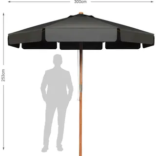 Costway Ø 300 cm Grau