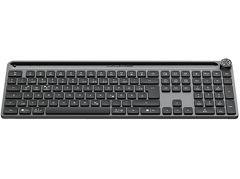 Bild von Epic Wireless Keyboard, schwarz, LEDs weiß, USB/Bluetooth, DE (IEUDEKEPICKEYRBLK4)