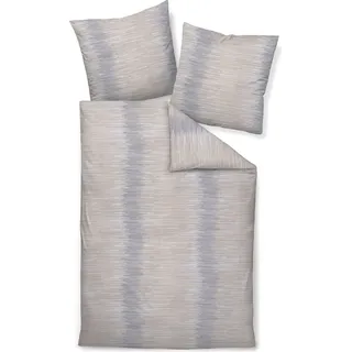 Janine Design Edelflanell-Bettwäsche-Garnitur Chinchilla S 78067 Farbe sand grau Größe 155x220+80x80 - Beige, Grau