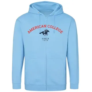 AMERICAN COLLEGE USA Unisex Pullover Hoodies Herren Damen Manner Frauen Hooded Sweatshirt, Türkis, Medium