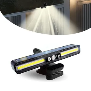 Surplex Solarlampen für Außen, Clip-on Solarleuchte mit Bewegungsmelder, 2 Montagearten 3 Modi Wandleuchte mit 36 LEDs, Wasserdichte Solar Light für Garten Zäune Camping Diele, Kaltes Licht
