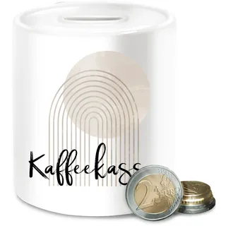 Spardose - Kaffeekasse Boho Bögen I Arztpraxis Trinkgeld Friseur - Unisize - Weiß - kaffeekassen Geschenk Friseurin Tip Kaffee Kasse trinkgeldkasse Geschenke für frisöre kaffekasse spardosen