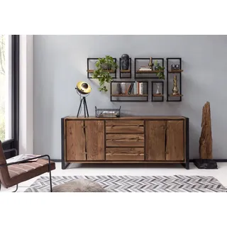 SIT Möbel Sideboard 120 x 80 x 40 cm beige / schwarz