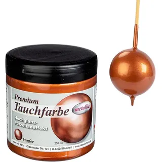Ideen mit Herz Premium-Tauchfarbe mit Hochglanz-Metallic-Effekt | 250 ml (kupfer)