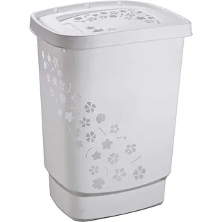 Rotho Flowers 55 L Wäschesammler Kunststoff Grau