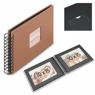 Hama (Spiralalbum „Fine Art“ 24x17 cm, 50 schwarze Seiten, Terra