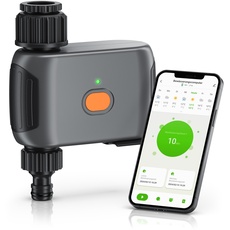 Brandson - Bewässerungscomputer mit WLAN - WiFi Bewässerungssystem Garten - Zeitschaltuhr - Bewässerungstimer - Automatische Bewässerung - Regenverzögerung - Alexa, Google Assistant