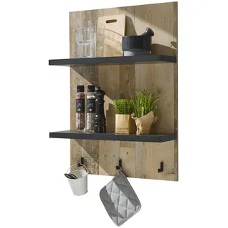 furn.design Stove Küchenregal 60 x 84 cm Used Wood Grau