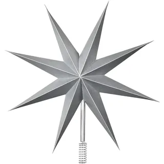 Broste Copenhagen Christbaumspitze Top Star aus Papier in der Farbe Silver, 30cm, 70080391