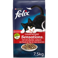 Felix Countryside Sensations Kattenvoer, Kattenbrokken met Rund, Kip & Groenten - zak 7,5kg