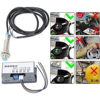 Drehzahl-Anzeiger mit 4-stelliger Displayschirm und hoher Präzision - Geschwindigkeitsmesser mit Hall-Sensortechnologie - Netzspannung 220V AC