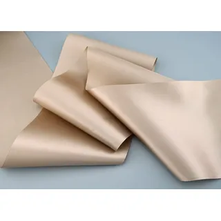 finemark 3 m x 112 mm Satinband Sophie Taupe (105) Satin Tischband Tischläufer Schleifenband ohne Draht breites weiches Band Tischdekoration Tisch Deko Geschenkband mit einseitigem Glanz