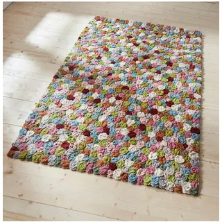 Teppich HEINE HOME Gr. 2, bunt (ecru, bunt), B:70cm H:10mm L:140cm, Wolle, Teppiche, Teppich
