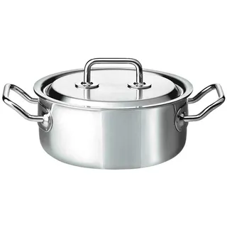 Spring 0415500616 Brigade Premium Bratentopf nieder mit Deckel, Edelstahl, silber, 15,2 x 27,2 x 28,8 cm