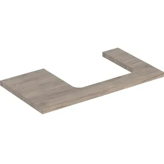Geberit ONE Waschtischplatte, Ausschnitt rechts, 90x3x47 cm, 505.323.00.6, Farbe: Nussbaum hickory /Melamin Holzstruktur