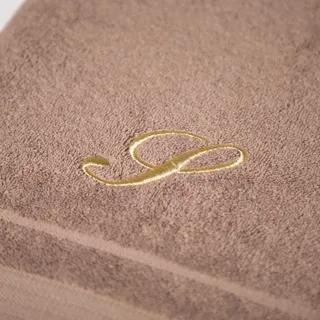 Caleffi Frottee-Handtuch Bestickt Kaffee aus Baumwolle - 78378