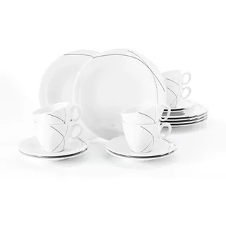 SELTMANN WEIDEN T Trio Highline Kaffeeservice 18-tlg. weiß/Längsstreifen