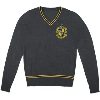 Cinereplicas Harry Potter Hogwarts V-Ausschnitt Pullover - Erwachsene & Kinder - Offizielle Harry Potter Lizenz-S-Hufflepuff