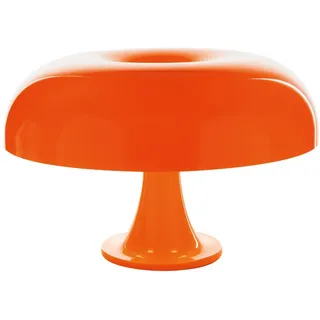 Tischleuchte Nesso Artemide orange, Designer Giancarlo Mattioli, Gruppo Architetti Urbanisti Città Nuova, 34 cm. Schirm 15 cm