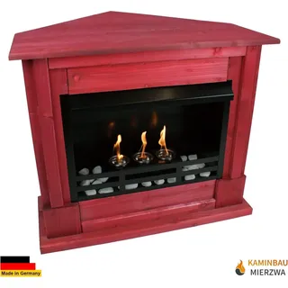 Gelkamin Ethanolkamin Kaminofen Eckkamin Rafael inkl. Zubehör Set - Rot - Rot