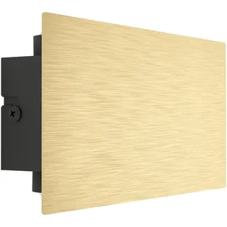 EGLO LED Wandleuchte innen Talamello, rechteckige Wandlampe mit indirekter Beleuchtung, Wandspot für Flur und Wohnzimmer, Metall in Gold-gebürstet, warmweiß, 4 x 20 cm