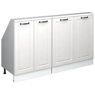Vicco Dachschrägenschrank-Set Rion Weiß Landhaus 2er Set , Weiß, Weiß , Holzwerkstoff , Rechteckig , 140x83.8x46 cm , Kleinmöbel, Kommoden, Kommoden