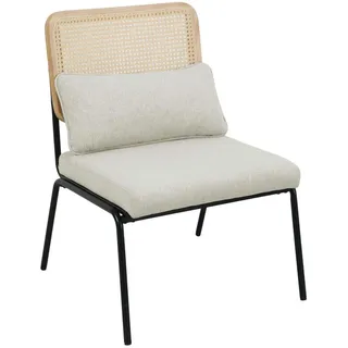 Svita Loungesessel Creme Holz, 1-Sitzer, 61x88x52 cm, Wohnzimmer, Sessel, Polstersessel