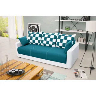 Schlafsofa Klappcouch 3-Sitzer Schlaffunktion + Bettkasten Couch Sofa Klappsofa